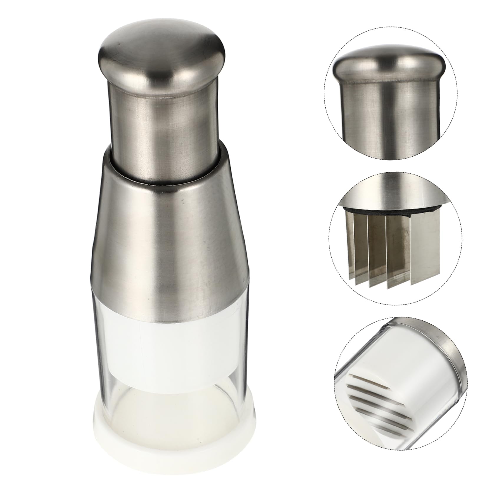 COLLBATH Stainless Pressing Vegetable Cutter Garlic Press Onion Garlic Mincer Salad Chopper Random Color
