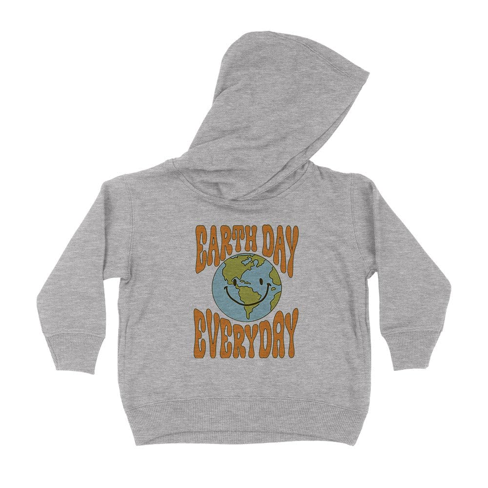 Earth Day Everyday Kids Hoodie Sweatshirt Toddler 4T Heather Grey