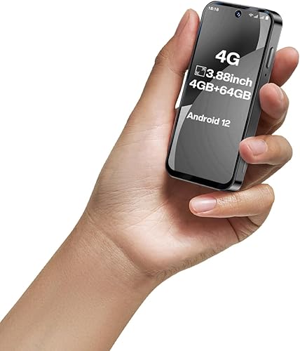 Miniatura 1 de Mini teléfono inteligente 4G desbloqueado, pantalla HD de 3.88 pulgadas, una opción compacta e ideal para niños y estudiantes, teléfono de respaldo