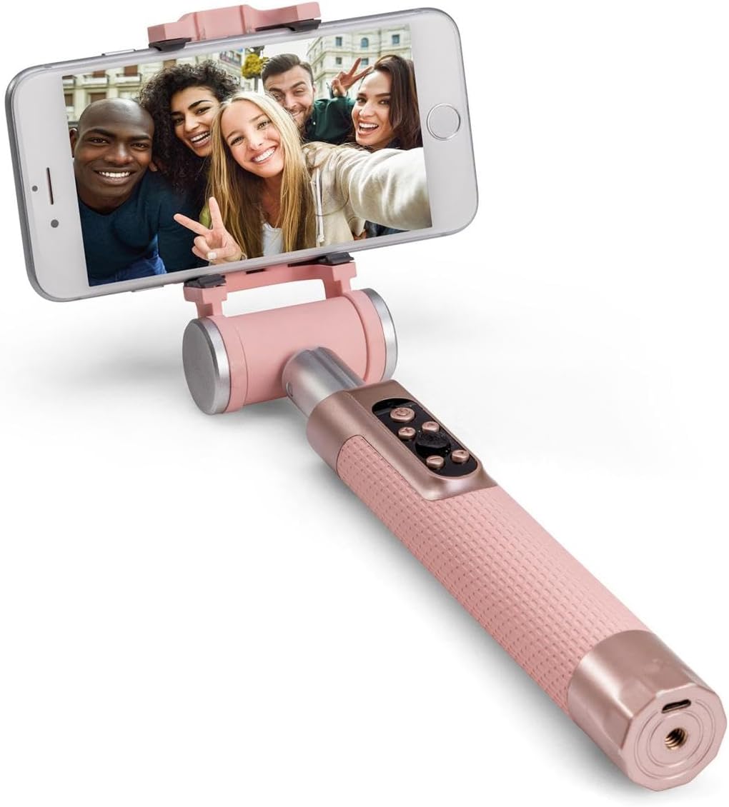 Smart Light Selfie Stick with Rechargeable Battery, Millennial Pink