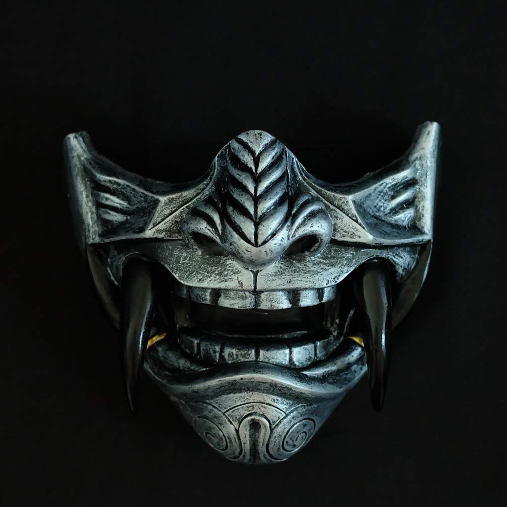 tripple_777 Samurai Oni Mask for Paintball Airsoft Gun Halloween Costume Ninja Cosplay Bushido Armor Sword Motorcycle Helmet D502