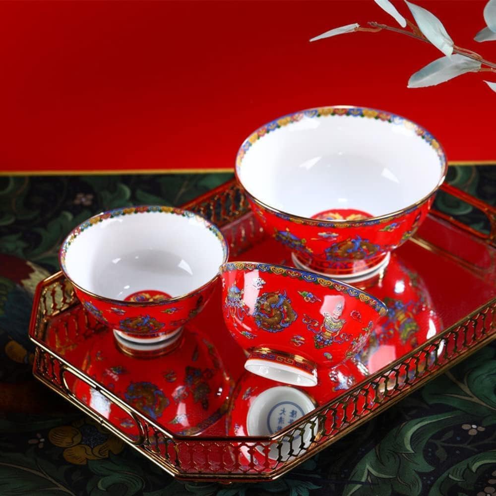 Ceramic Bowls , Soup Bowls, Pasta Bowls Ceramic Bowl* Chinese Ancient Palace Style Porcelain Rice Bowl,Porridge Bowl,Soup Bowl15.5cm 6.1in Phnom Penh Bowl Household Ceramic Chinese Enamel Level high f
