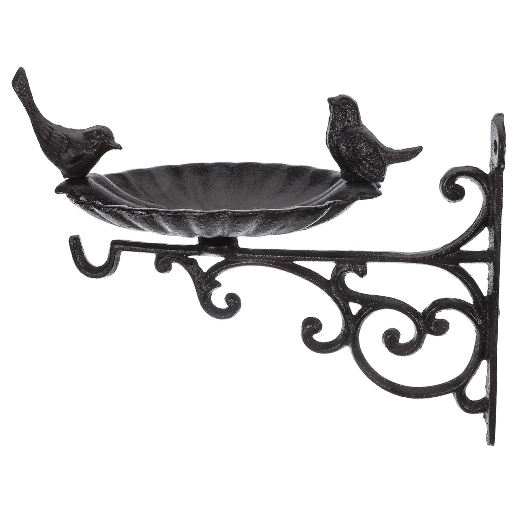 Sosoport Gancio per Mangiatoia Uccelli da Muro in Ferro Nero per Esterno | Uso in Giardino, Montaggio a Parete, Formato Singolo, Finitura Decorativa per Allestimenti Outdoor