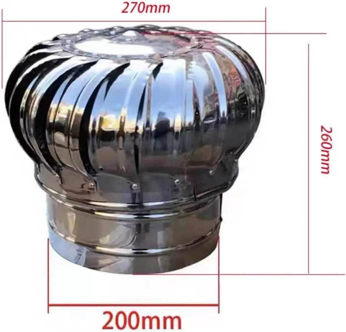 Roof Chimney Vents, Wind Turbines, 304 Stainless Steel Vents, Silent Duct Roof Ventilators, Silent and