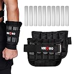 LEKRO Wrist Arm Weights, Adjustable Wrist Weights, Removable Wrist Ankle Weights for Men Women, for Fitness, Walking, Jogging, Workout, Running, 1Pair 2 Pack (Adjustable Wrist Arm Weights 2.2 LBS)
