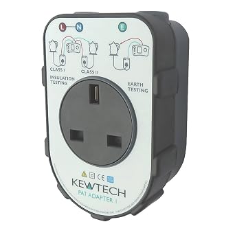 Kewtech PATADAPTER1 Portable Appliance Adaptor Box For 17th Edition Multifunction Testers,Grey