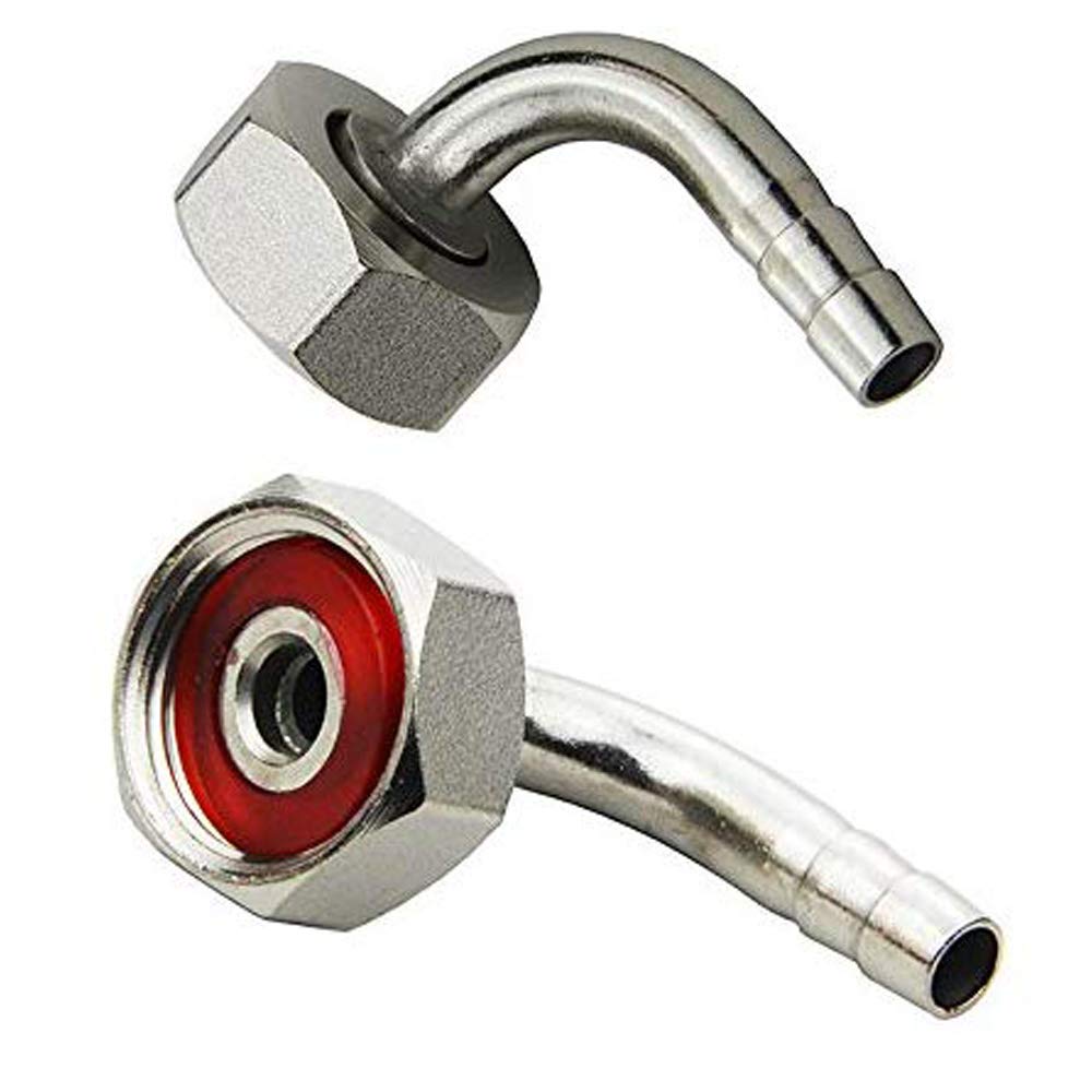 T&F Women's Adjustable Flow Control Chrome Draft Beer Faucet Tap Shank Long Stem Home Brew Beer Keg Faucet Elbow Hose Tails G5/8