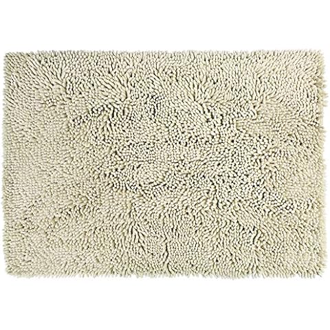 Nouvelle Legende Plush Non-Slip Large Microfiber Chenille Bath Mat —Thick, Fast Dry, Super Soft, Absorbent, Shaggy, Durable Bathroom Floor Rug (24 x 36 inches, Beige) Cover