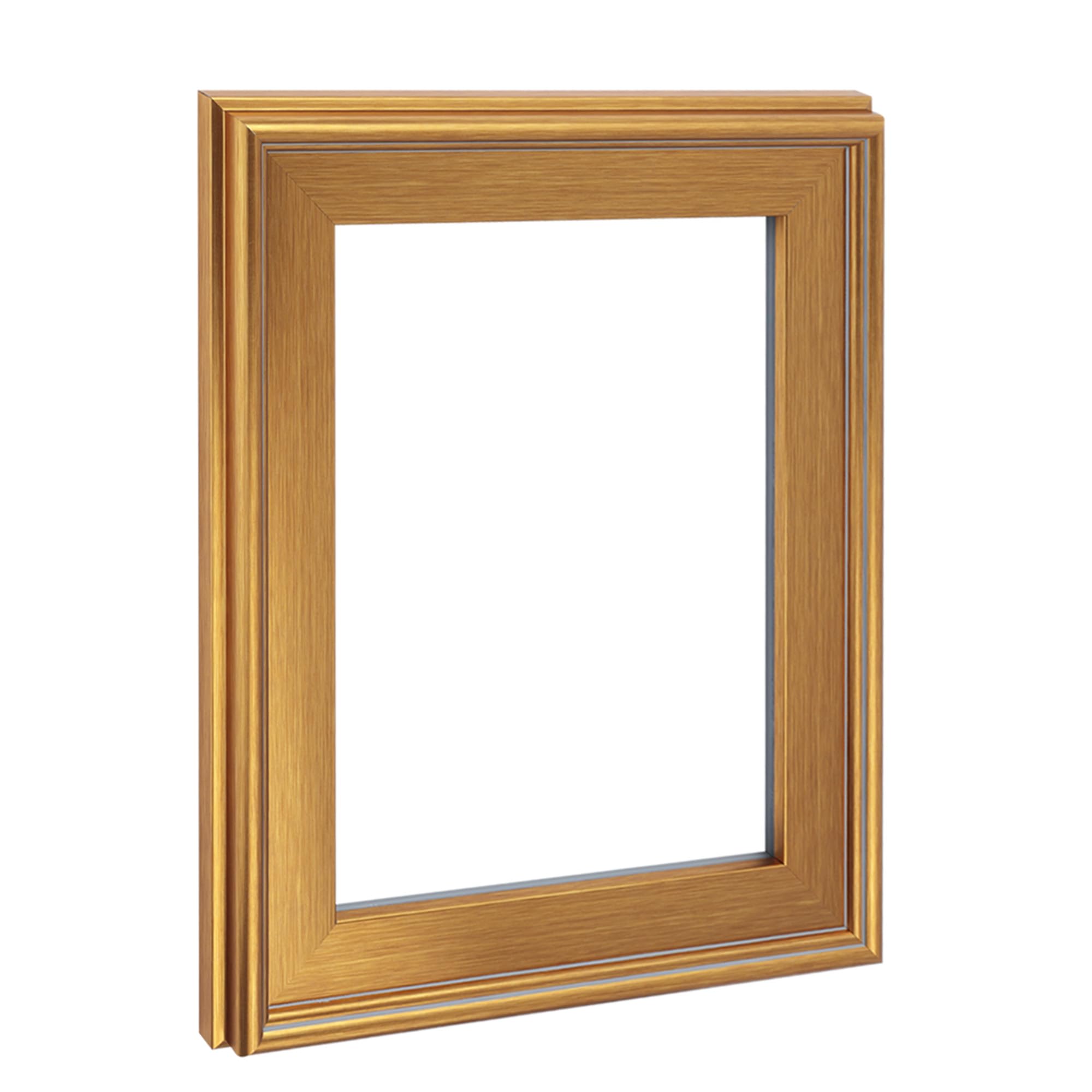 Photo 1 of *** SIMILAR MODEL *** Cardinali Plein Aire Frame, Gold 4x4-3" Wide Moulding with Raised Edge - No Glass or Backing - 1/2" Rabbet Depth - Timeless Frame for Canvas - Made in USA