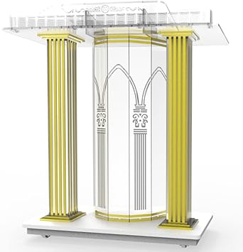 Podium Presentation Lectern Stand, Acrylic Podium With Casters, Floor Podium, Simple And Modern Conference Teacher Mobile Podium, Rolling Podium, Sales Welcome Desk Reception Desk interesting