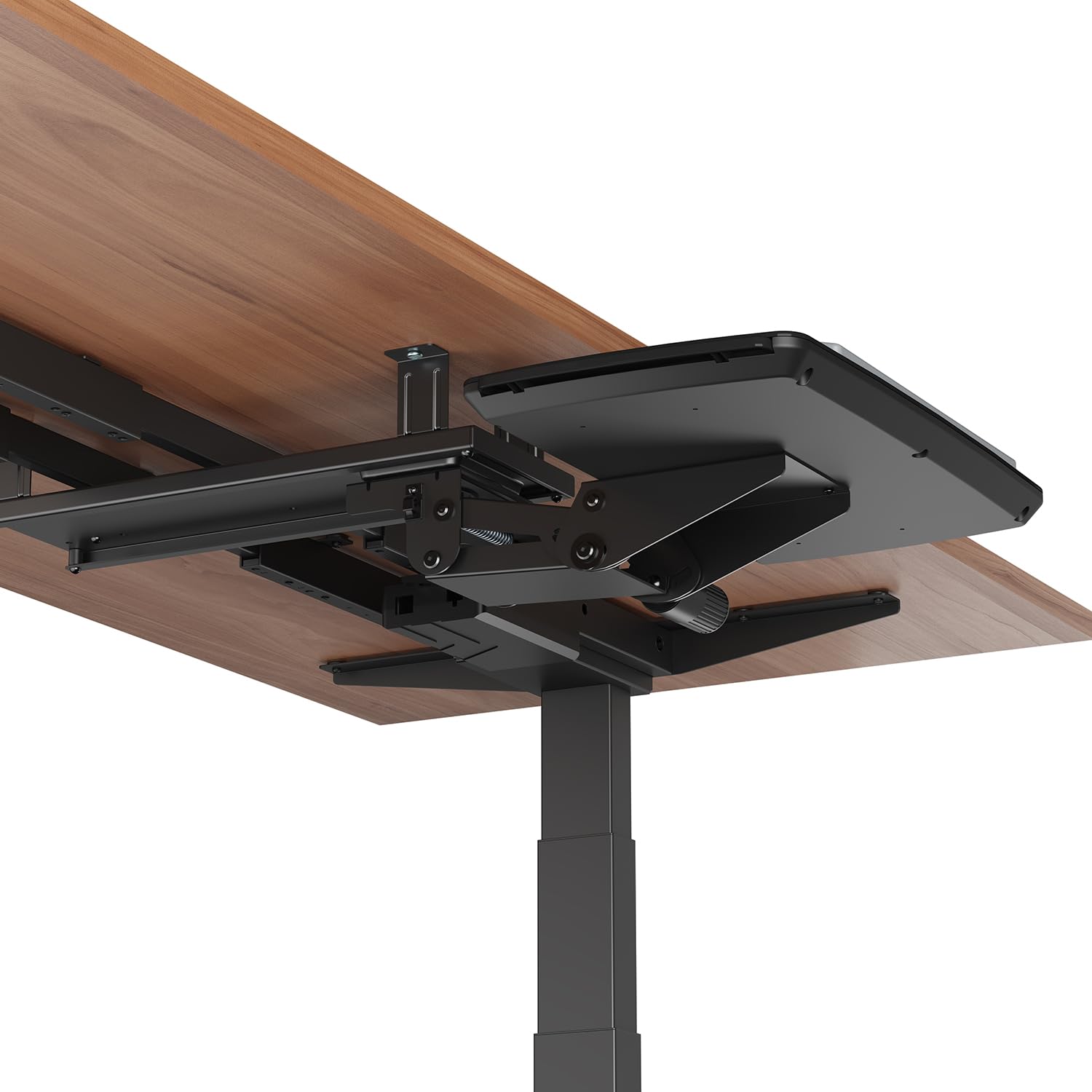Maclean Plateau pour Clavier avec Plateau pour Souris - Réglable en Hauteur - Inclinable et Rotatif - Support Ergonomique pour Bureau jusqu'à 5 kg - Support de Clavier en Acier et Plastique (Noir)