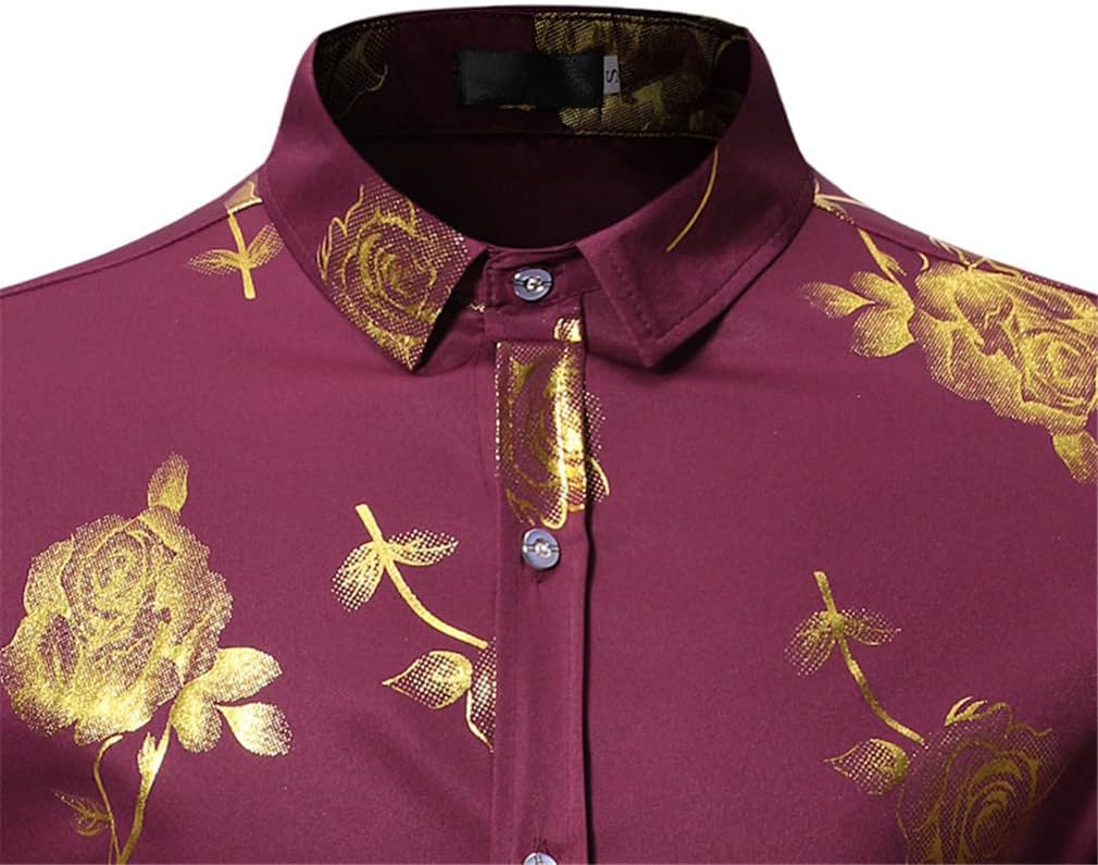 GTSFTJ Rose Floral Gold Print Pink 