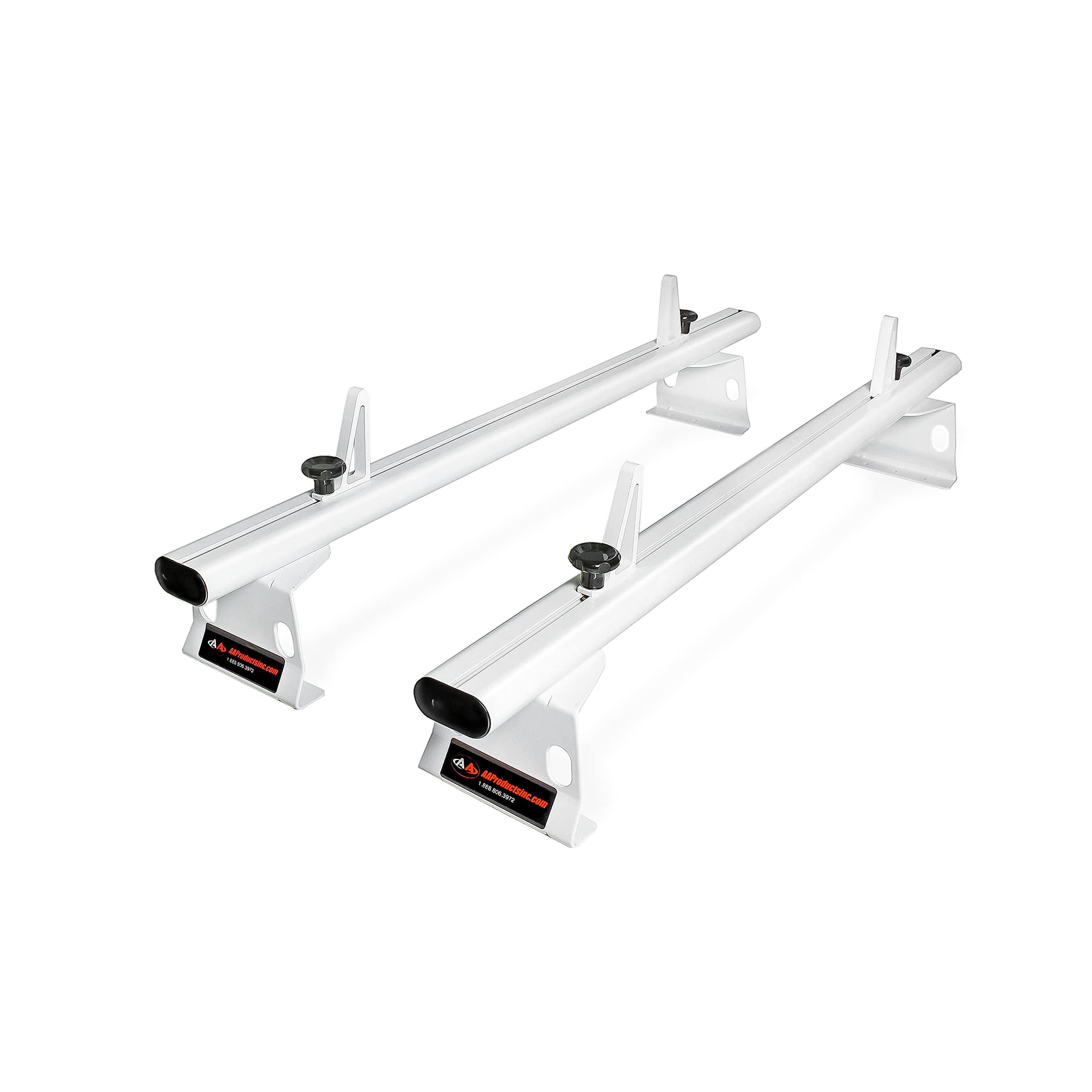AA-Racks Van Roof Ladder Stopper Set Of 6 – White Aluminum Ladder Rack Accessory For Trucks & Vans