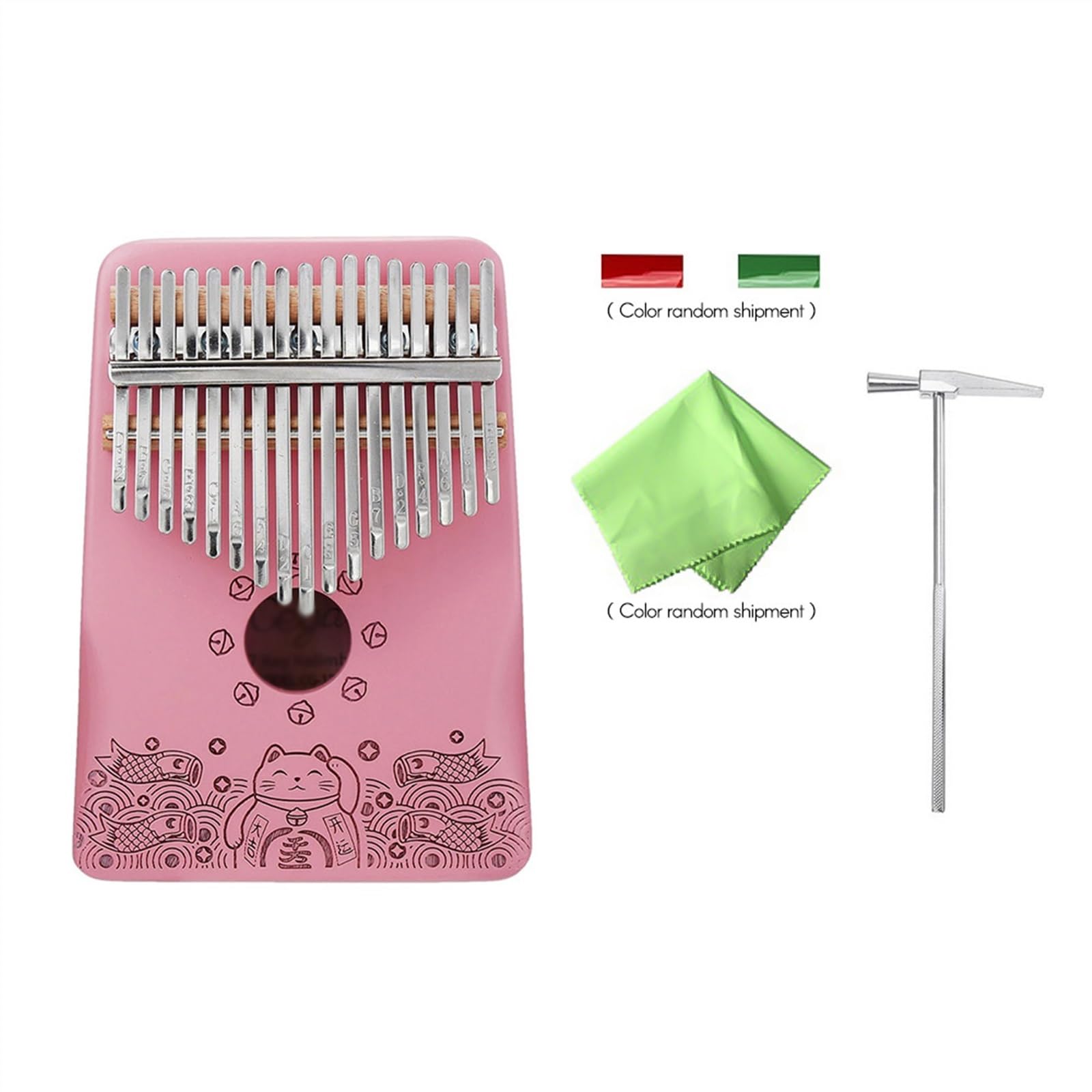 Percusión De Dedo De Piano De Pulgar Kalimbas De Madera De Chapa Maciza De 17 Teclas Con Martillo De Afinación Kalimba Piano de Pulgar