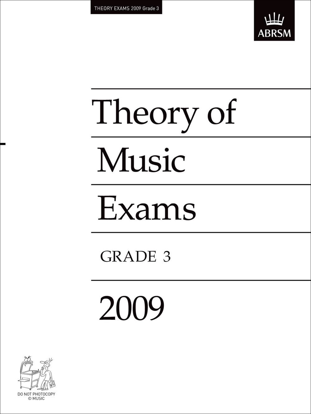 Theory of Music Exams, Grade 3, 2009: Published Theory Papers