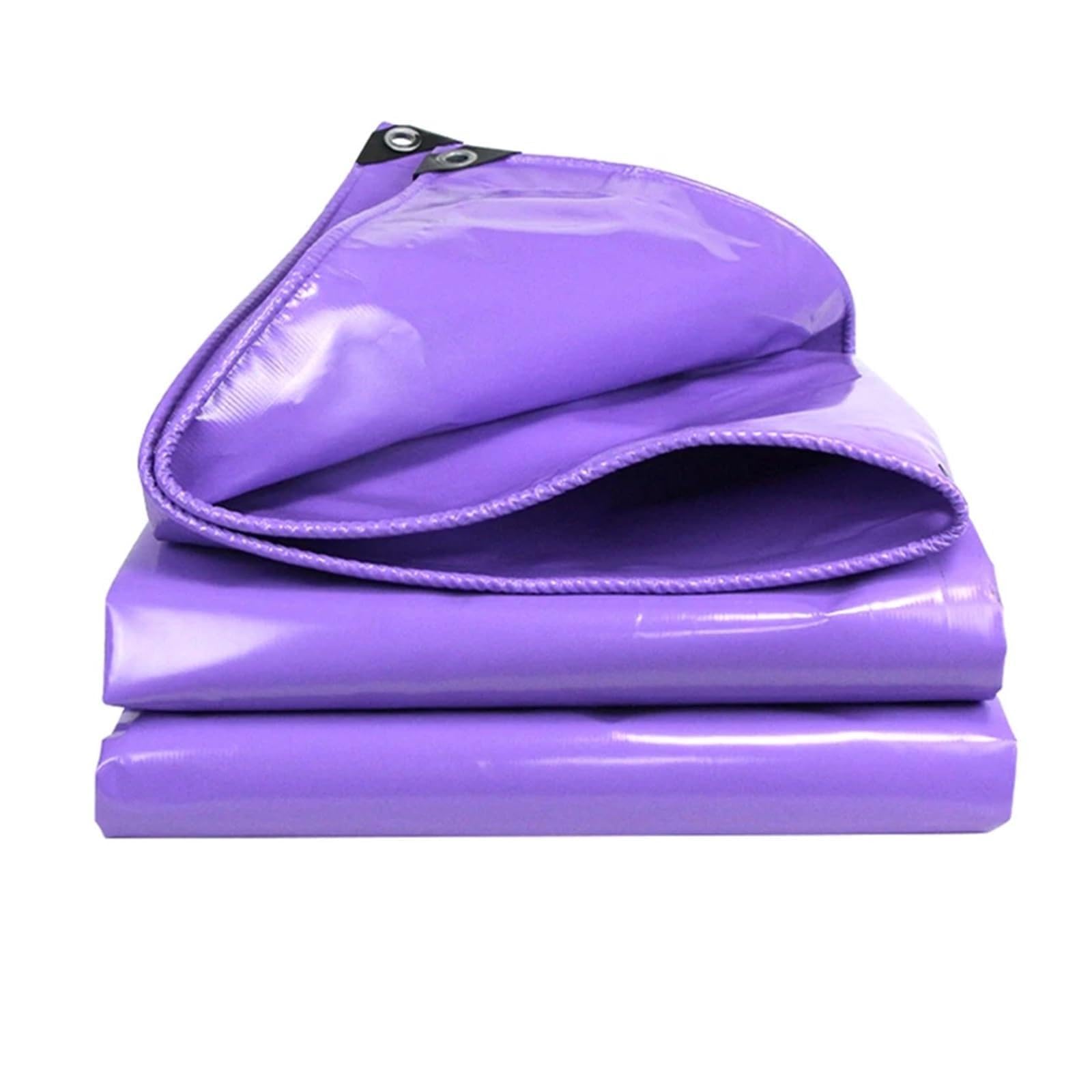 Heavy-Duty PVC Canvas Waterproof Coated Banner Outdoor Camping Tent Pergola Tarpaulin Sun Shelter UV Resistant Truck Canopy(Purple-500G,2.8x6.8m)