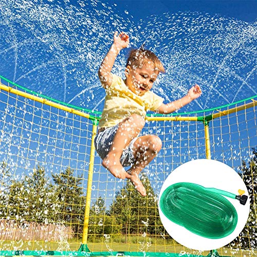 Mustbe Strong 39 FT Trampolín De Riego para Los Niños, La Diversión De Verano Fiesta del Agua Juegos Al Aire Libre Ajustable para Cualquier Tamaño De Trampolín Fácil De Instalar