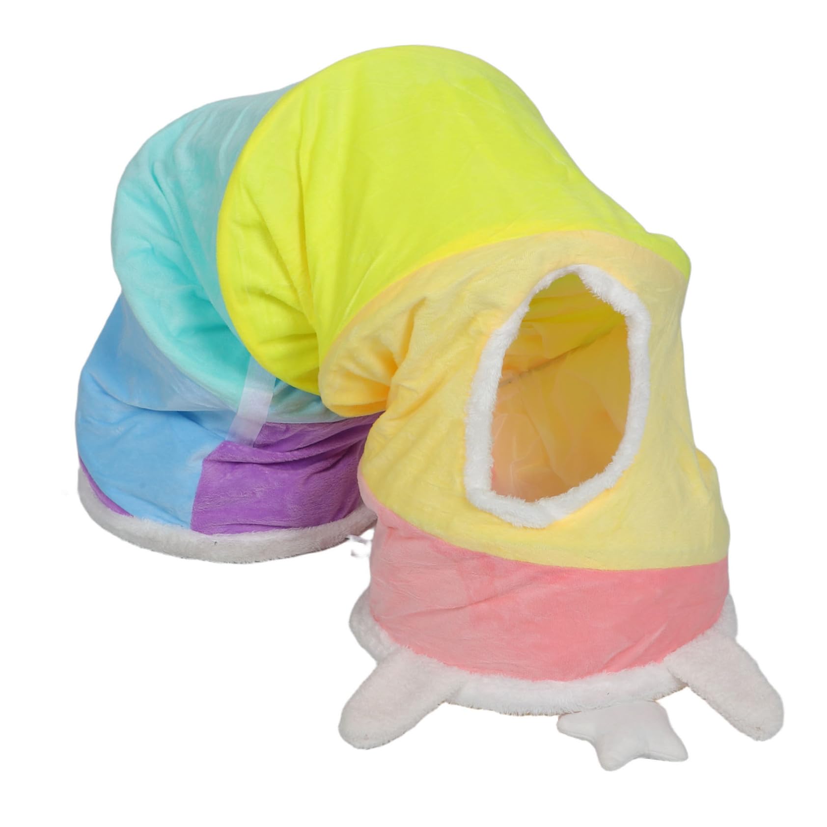 Túnel para gatos plegable en espiral BESPORTBLE para juego interior
