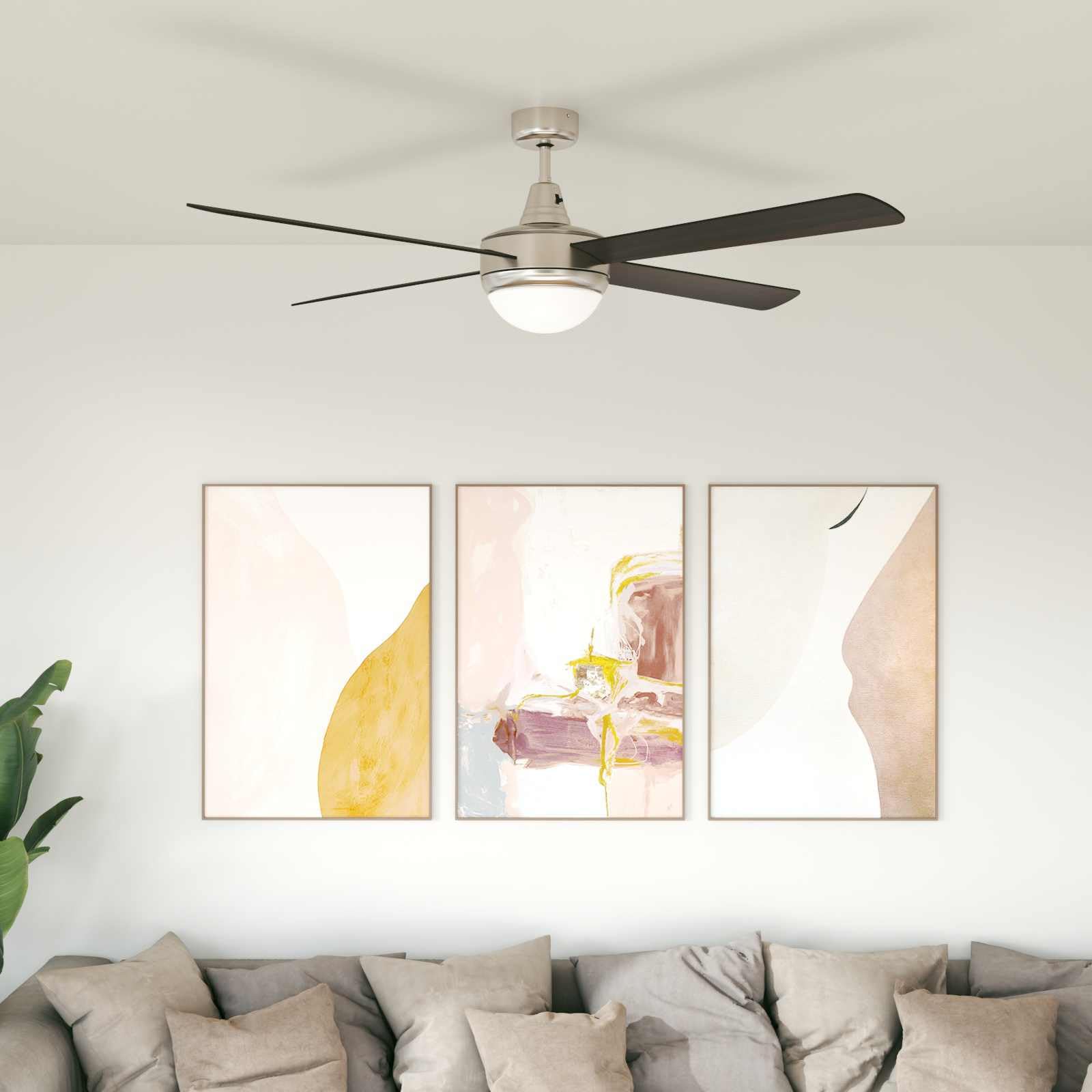 Genérico Ventilador de Techo con Luz y Control Remoto Ø 130 cm,Casa y jardín,Electrodomésticos,Control del Clima,Ventiladores,Ventiladores de Techo,7.265 kg-42035648
