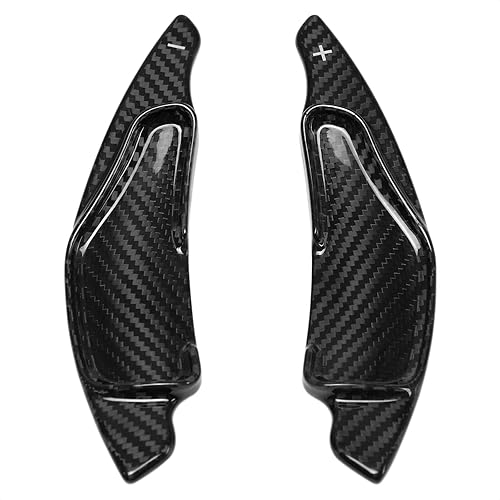 TANGSEN Cubierta de fibra de carbono real para volante de palanca de cambios extendida compatible con Lexus IS 2006 2007 2008 2009 2010 2011 2012