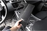 Vista 3 de YIWANG Cubierta de panel de consola central de coche de fibra de carbono real, 3 piezas para Land Rover Range Rover Sport 2014-2017 Auto Accesorios