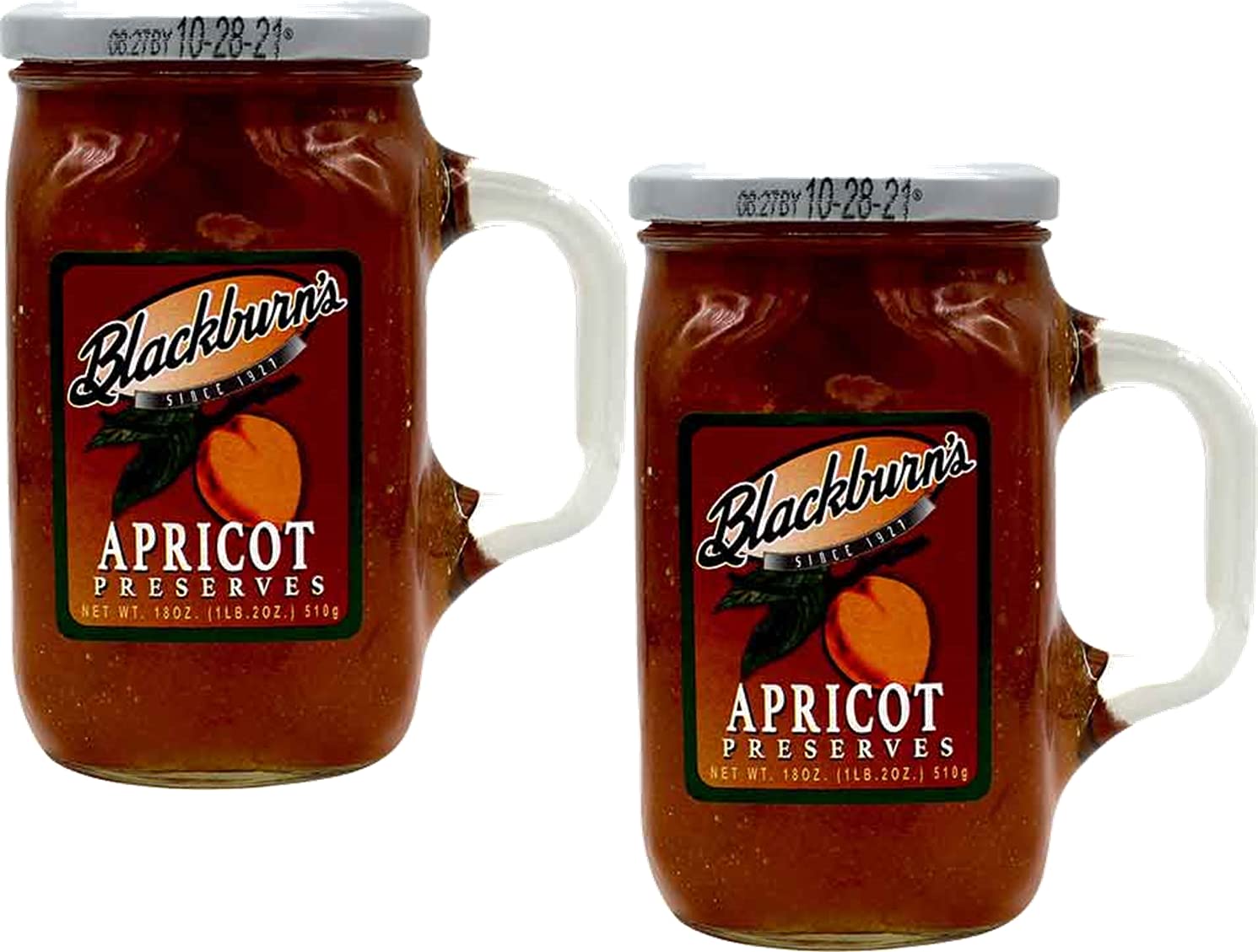Blackburn's Fruit Preserves with Reuseable Mug, 2-Pack 18 oz. Jars (Raspberry)