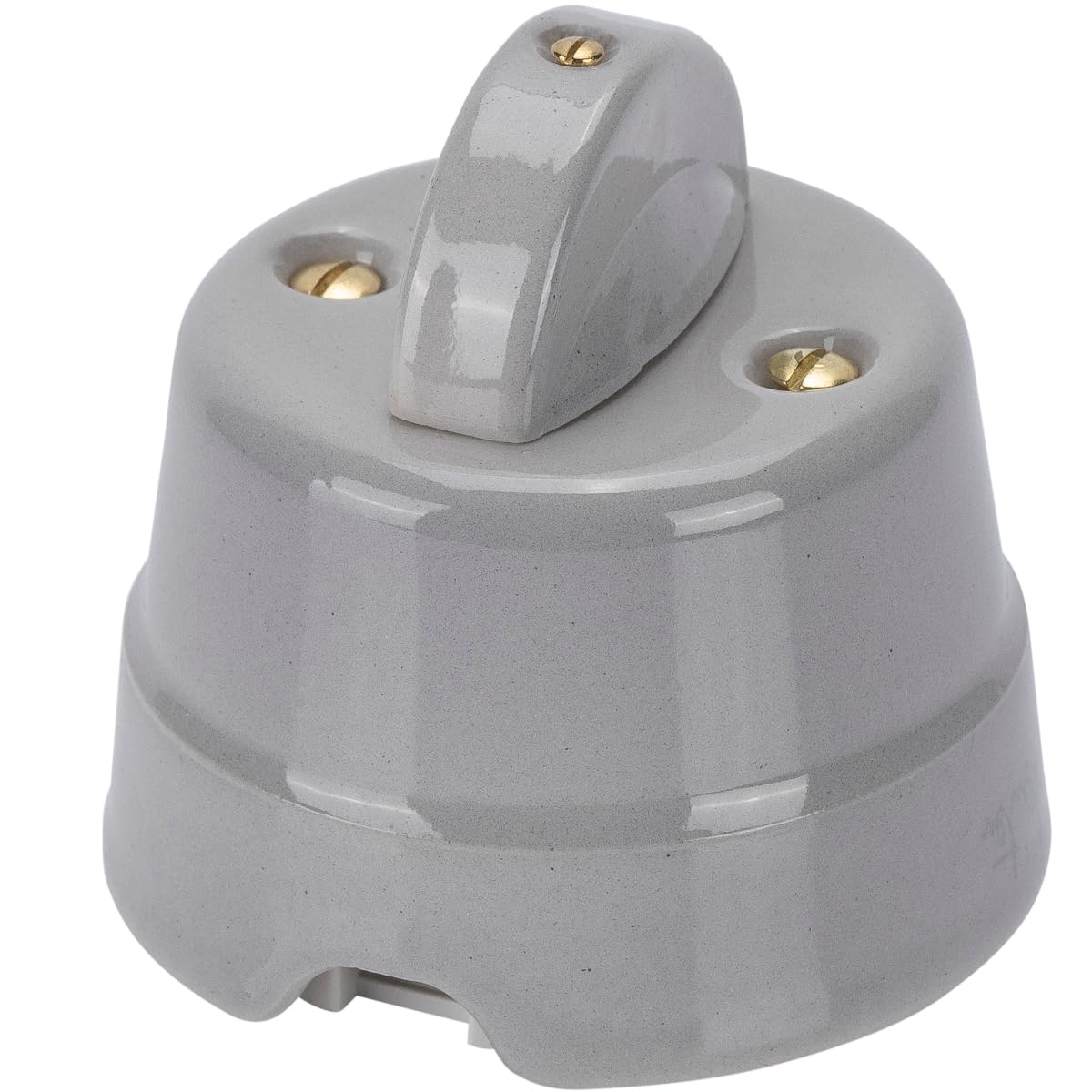 FANTON Interruttore deviatore a manopola in ceramica vintage grigio 10AX 250V