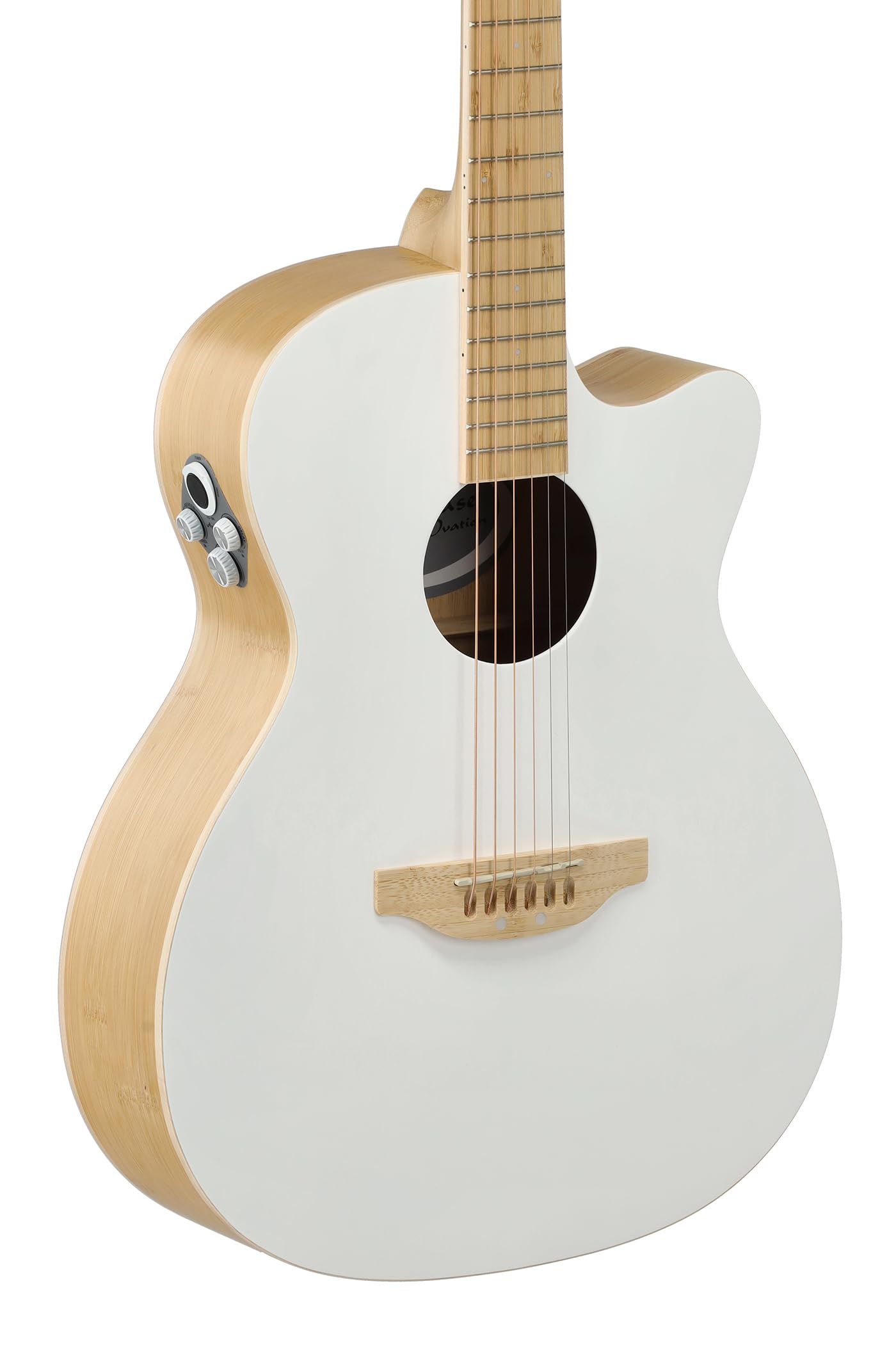 Chitarra acustica elettrificata Applause Jump Blank Canvas AEO-69-6PS, tavola: abete europeo massiccio, preamplificatore con altoparlante ed effetti, meccaniche cromate opache