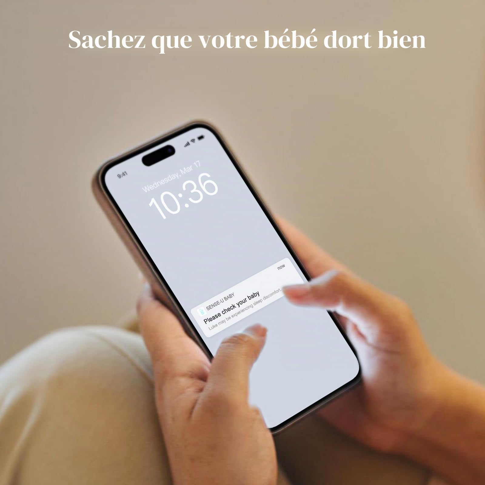 Sense-U Smart Sock Shoe Moniteur de bébé – Suivi de la fréquence cardiaque, des mouvements et du sommeil de bébé, moniteur de pied pour la tranquillité d'esprit