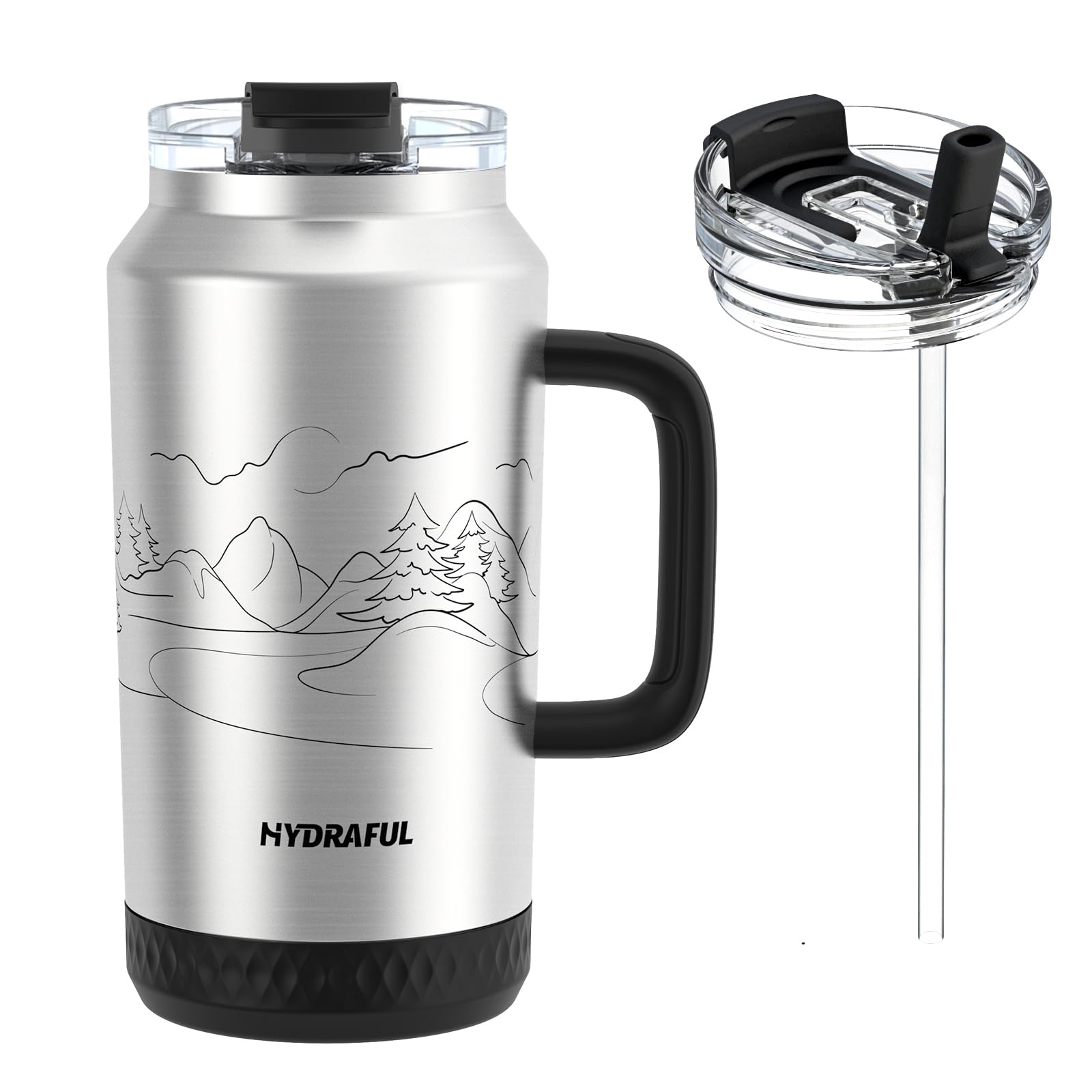 Amazon.com | Hydraful 64 oz Tumbler with Handle and Straw - 100