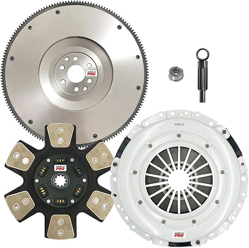 ClutchMax PRO Performance Stage 4 Kit de embrague con volante compatible con Ford Mustang GT 2005-2010, Bullitt, Shelby GT 4.6L 8cyl
