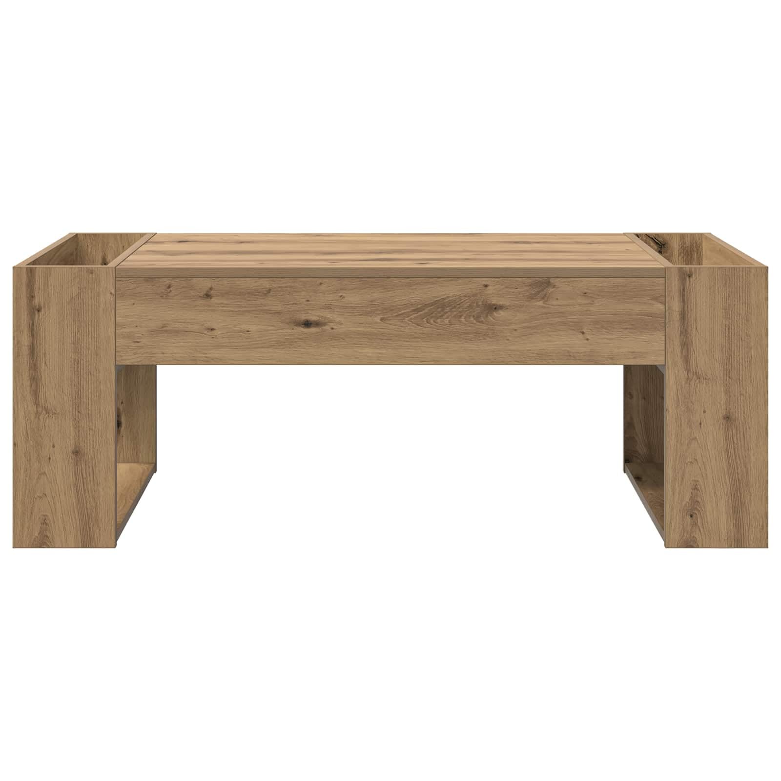 Hothingwell Rechteckiger Couchtisch, 110 x 50 x 41 cm, Holz | Schlichtes Design für Wohnzimmer, robuste Konstruktion, einfache Montage für 2 Personen, einfache Pflege mit feuchtem Tuch