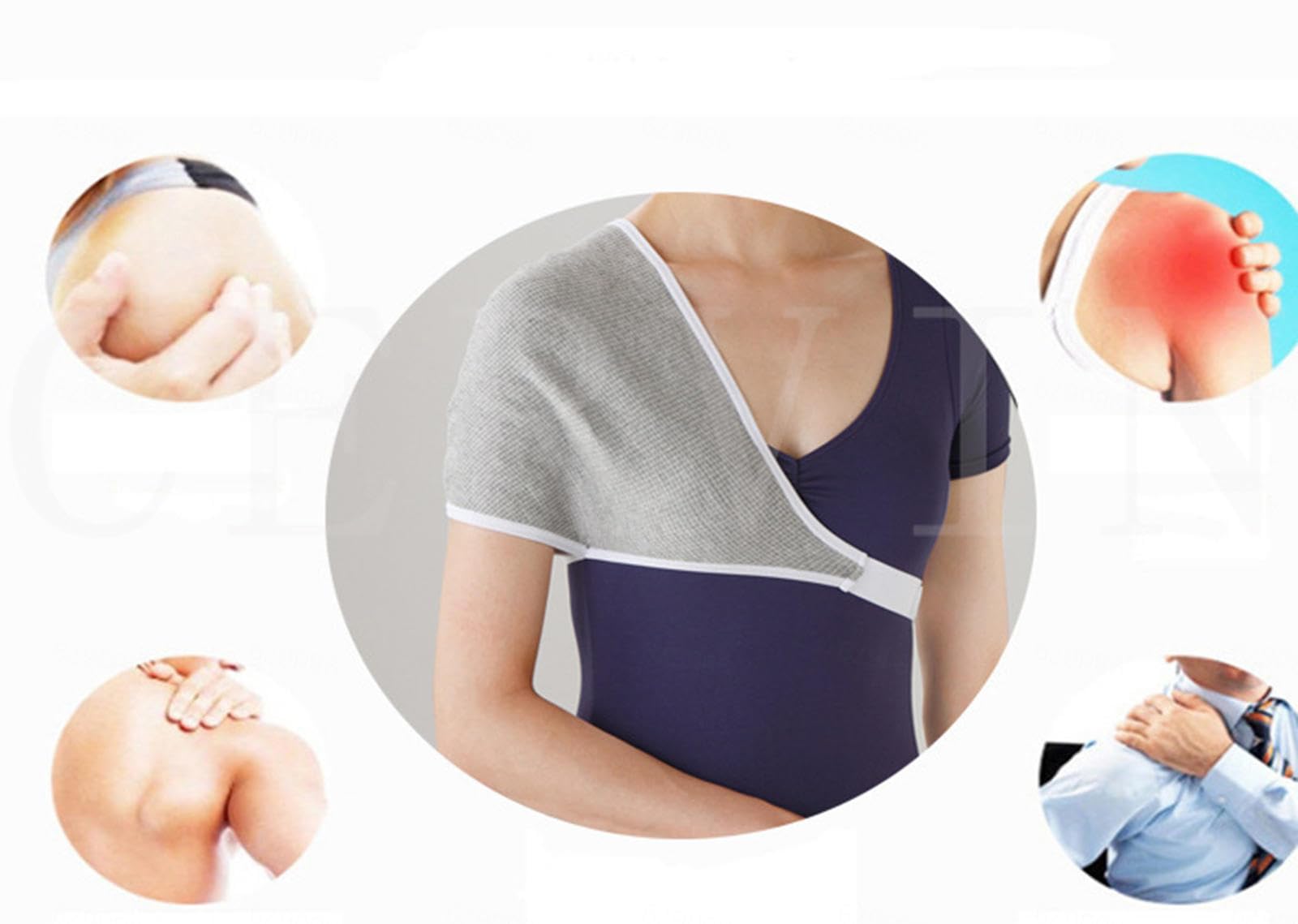 tutore correttore posturale Supporto per Spalla Tutore per Schiena Cinghia Fascia Fascia Imbottitura Spalla Singola Regolabile Traspirante Sport Cura Protezione Protezione Spalla