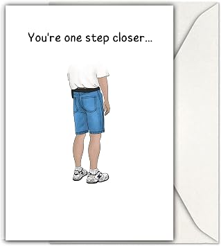 Funny Birthday Card for Men for him | Great Happy Bday Gift for Boyfriend, Husband, Brother, Dad, Best Friend, Son | 30th 40th 50th 60th 70th - Rude Joke Old Man Jhorts Gag Humor Greeting Cards Old Man Jorts