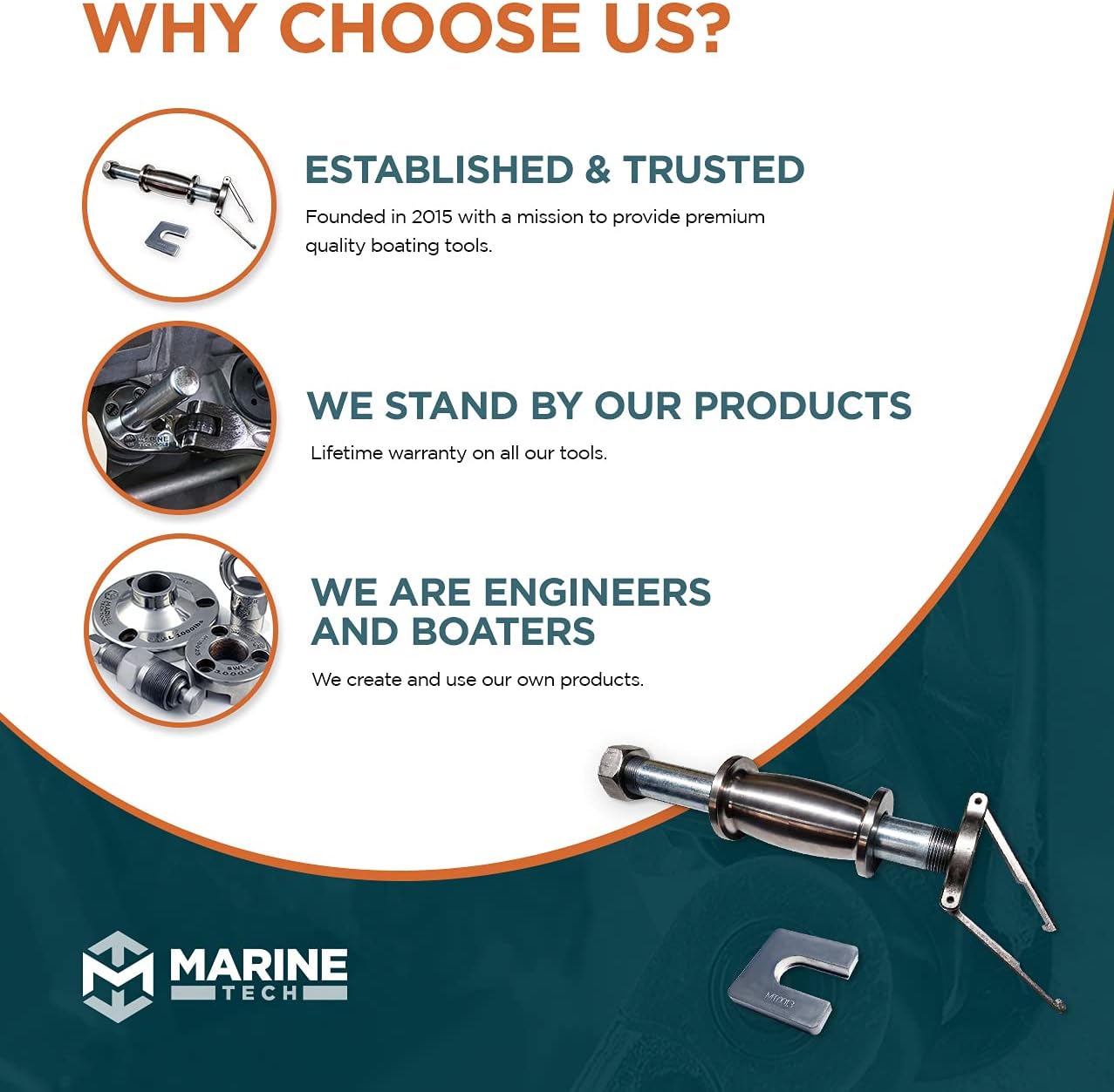 Marine Tech Tools Upper Bearing Carrier Puller — Upper Bearing Carrier Puller with MT0013 Drive Shaft Collar Adapter — Works with Yamaha, Johnson, Evinrude, Mercury, and Honda : Sports & Outdoors