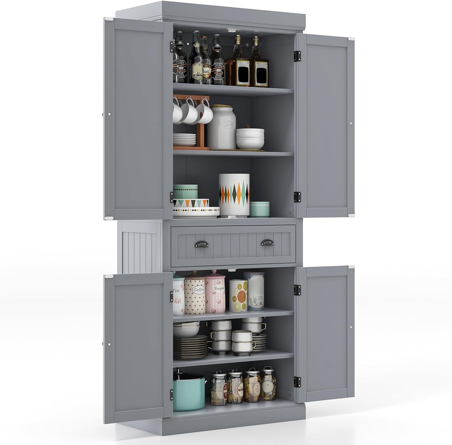 SILKYDRY 72” Tall Kitchen Pantry Storage Cupboard