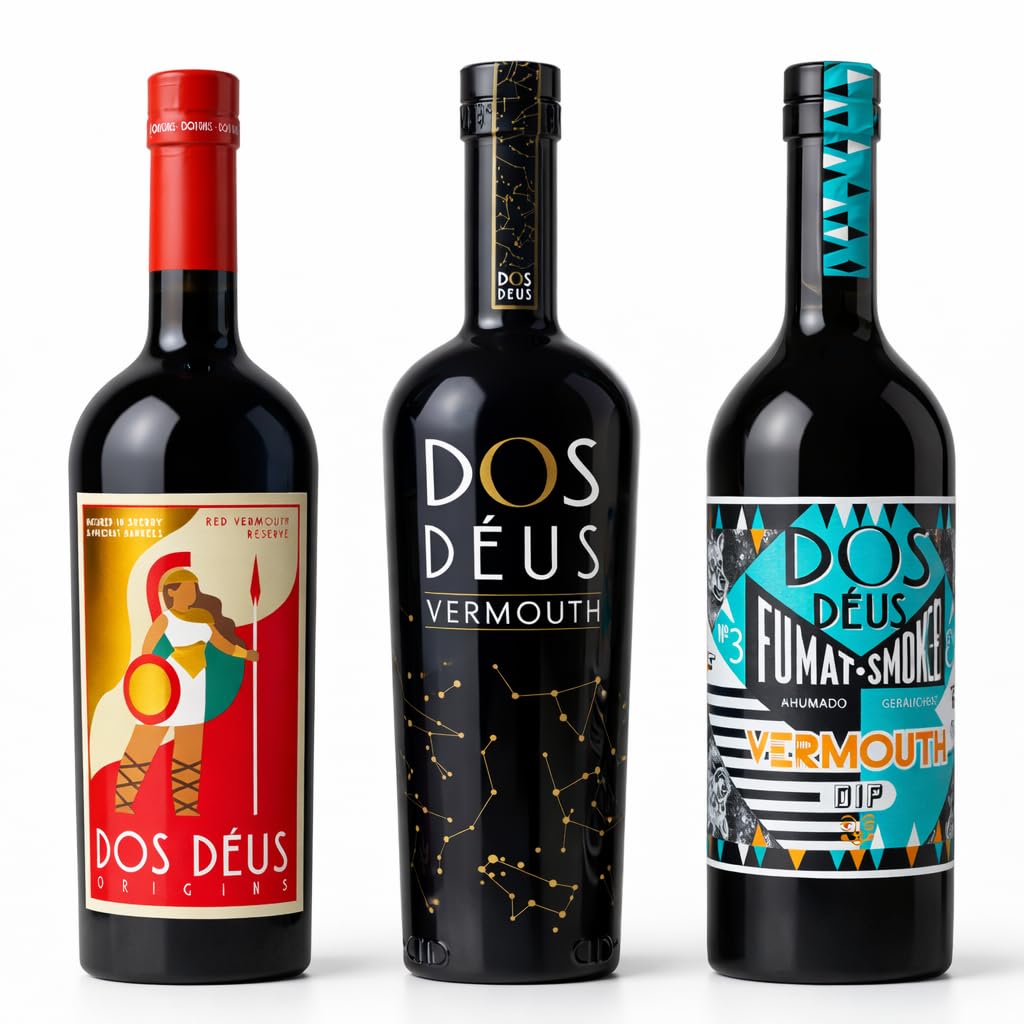 Pack Degustación Dos Déus Vermouth – Origins, Classic y Fumat (Ahumado) | 3 Botellas 75cl | Selección Premium Aperitivo Mediterráneo