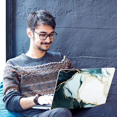 Image of Marbel D8 Top+Wrist Pad Vinyl Laptop Skin /Sticker /Cover for 15 to 15.6 Inches Laptops Laminated-Removable-HD Quality Compatible for Hp-Dell-Sony-Lenovo-Asus etc.(15x10 Inches)