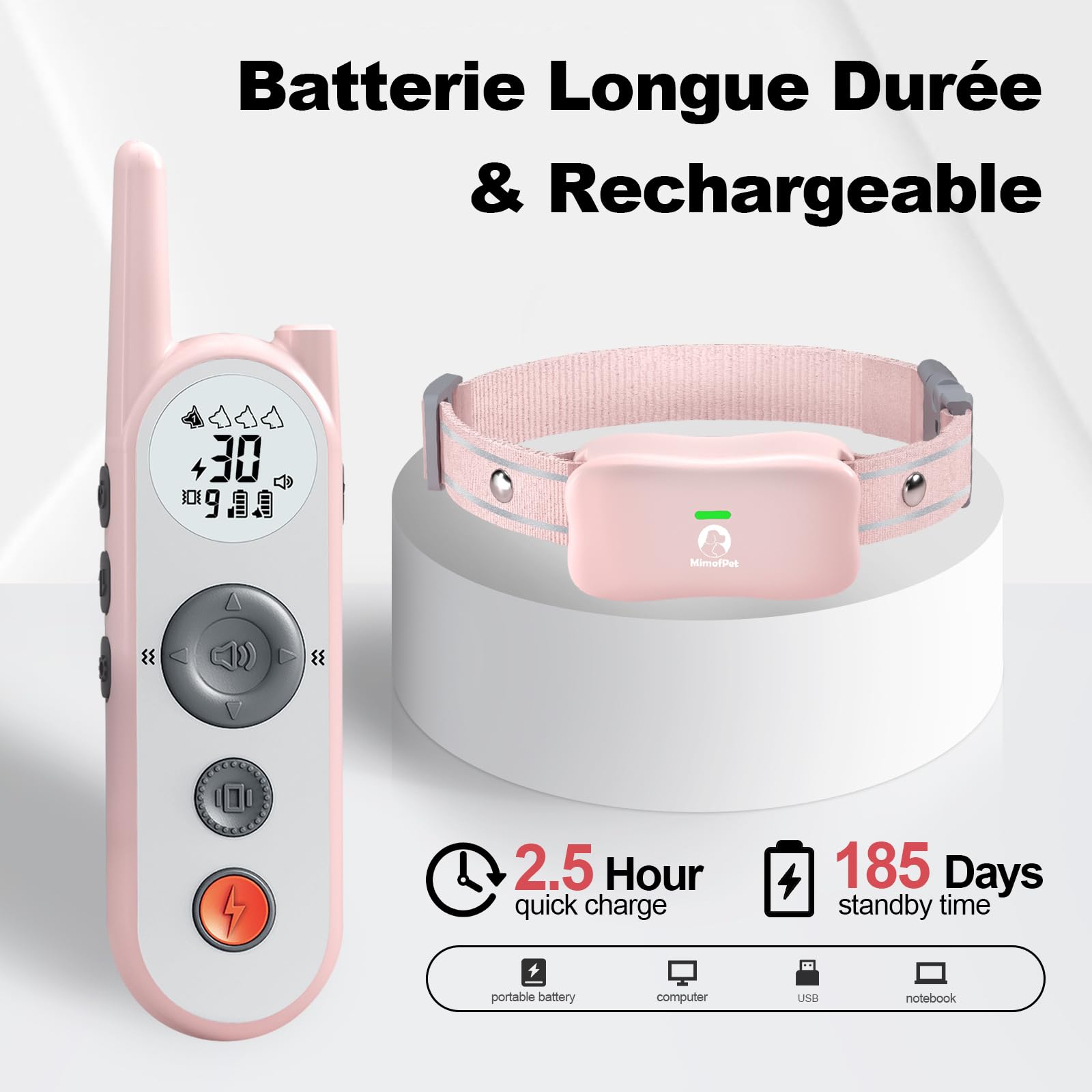 Clôture Électronique pour Chien,Intérieure et Extérieure 8M à 1050M Ajustable Étanche Électrique Système Clôture Collier,Résistant à L’Eau Collier de Dressage pour Chiens de Moyennes et Grandes