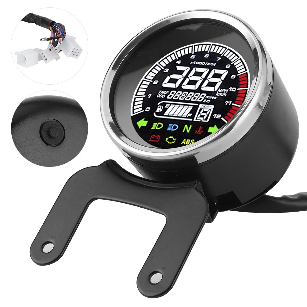 Compteur de moto à affichage numérique LCD,tachymètre,jauge de niveau de carburant,12000 tr/min, Autres instruments