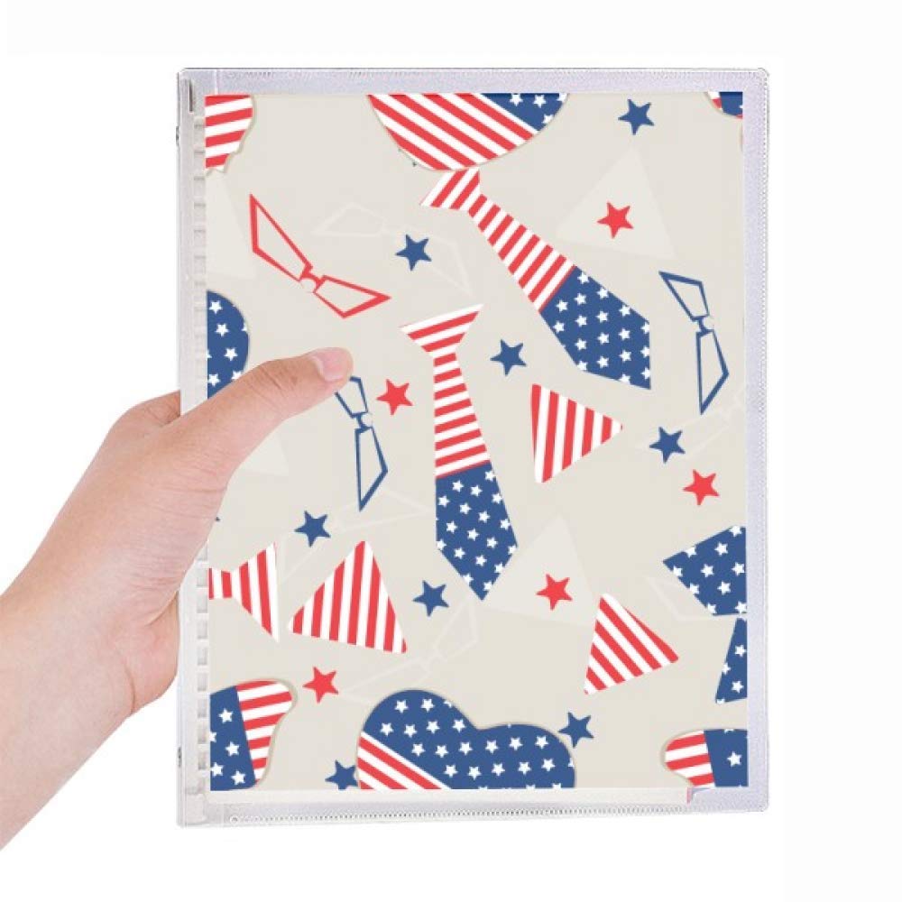 Carnet de notes drapeau américain en verre cahier rechargeable bloc-notes USA A5