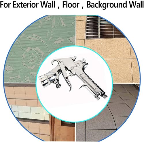 Miniatura 7 de Pulverizador neumático de pintura de alimentación a presión,Pistola de pulverización de aire para pintura de pared,Pintura de capa principal 0.138 in