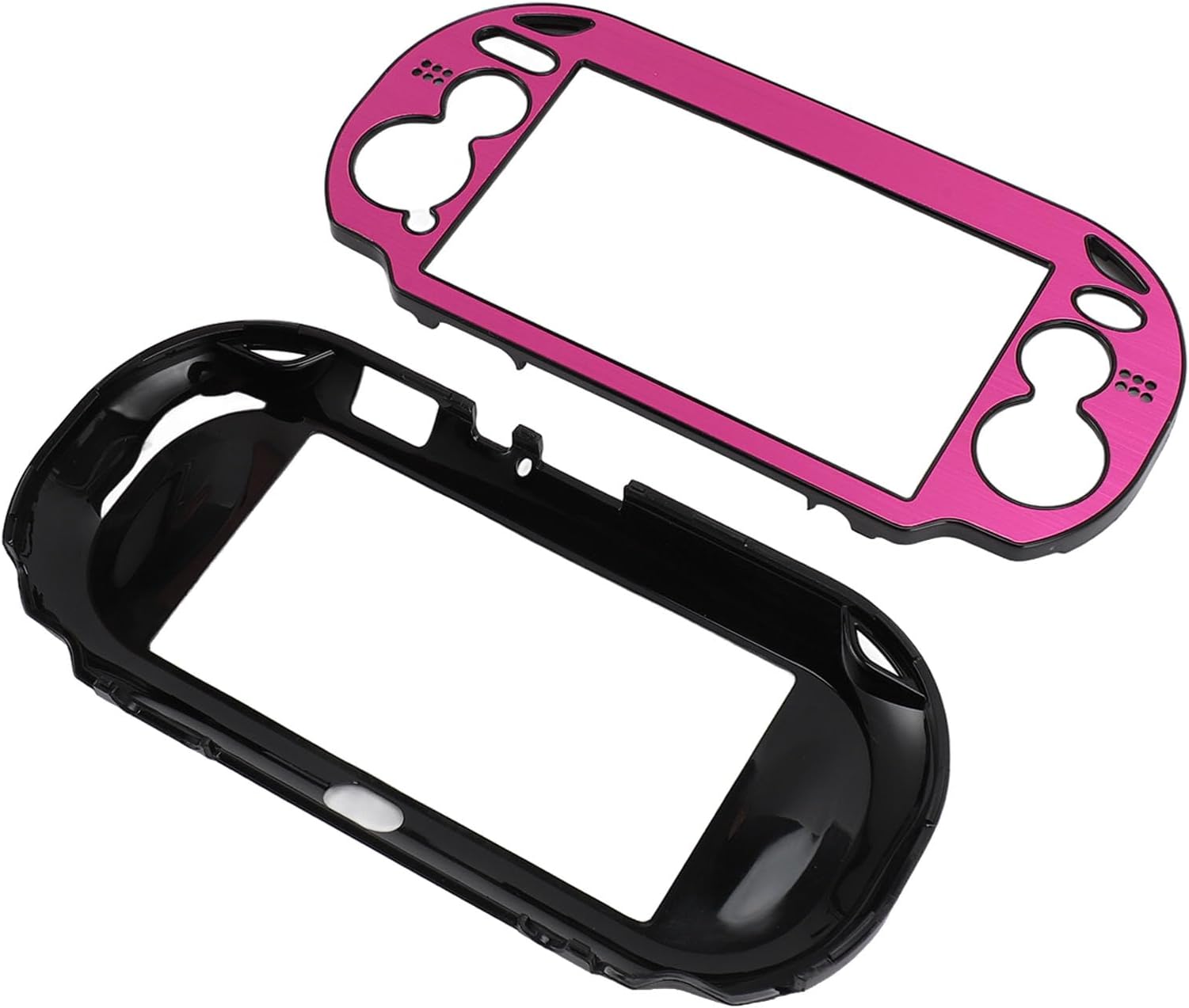 Hard Case Cover for 1000 Replacement Aluminum Alloy Protective Case Hard for PSV 1000 Game Console (Light Red)