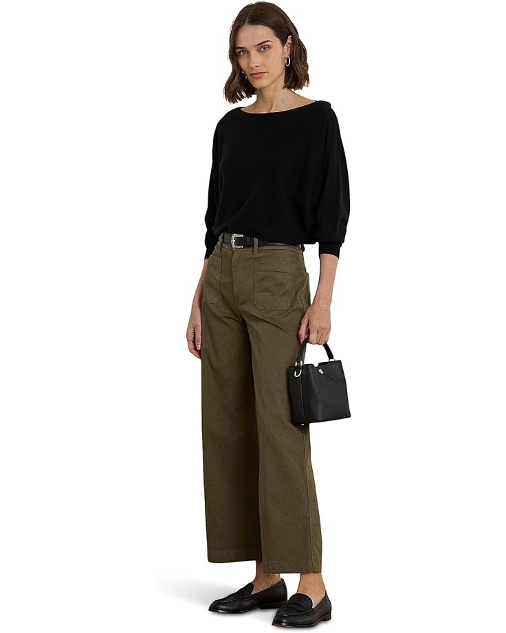 Lauren Ralph Lauren Stretch Chino Wide-Leg Cropped Pants - #4 of 4