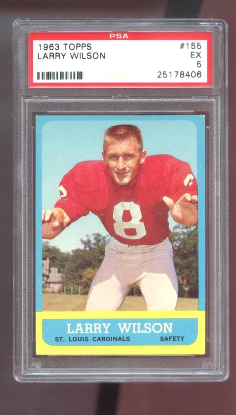 1963 Topps #155 Larry Wilson ROOKIE RC PSA 5 Graded Football Card NFL St. Louis Cardinals