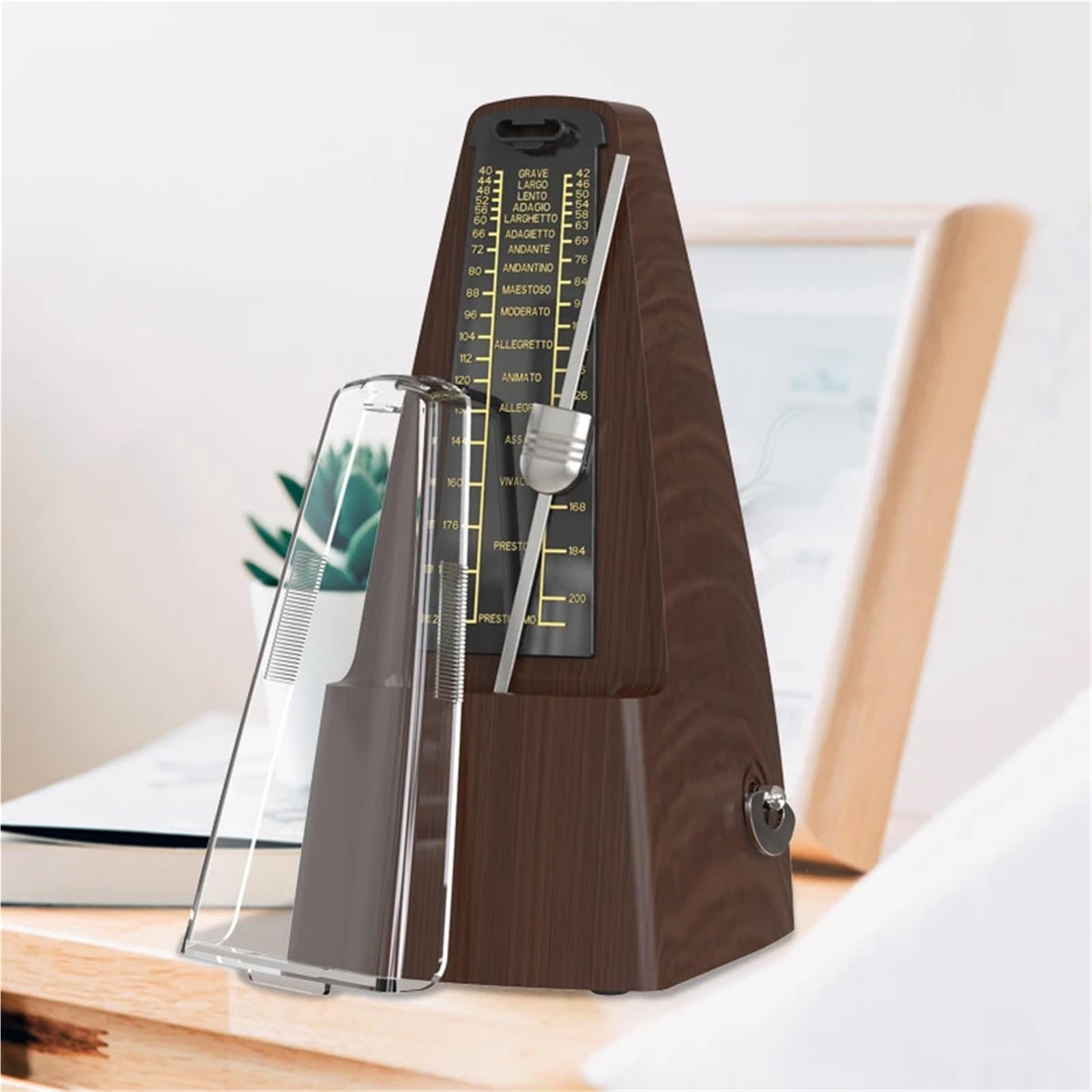 Mechanische Metronome for Klavier, Gitarre, Violine, Bass, Trommel und andere Musikinstrumente, lauter Ton,(Brown)