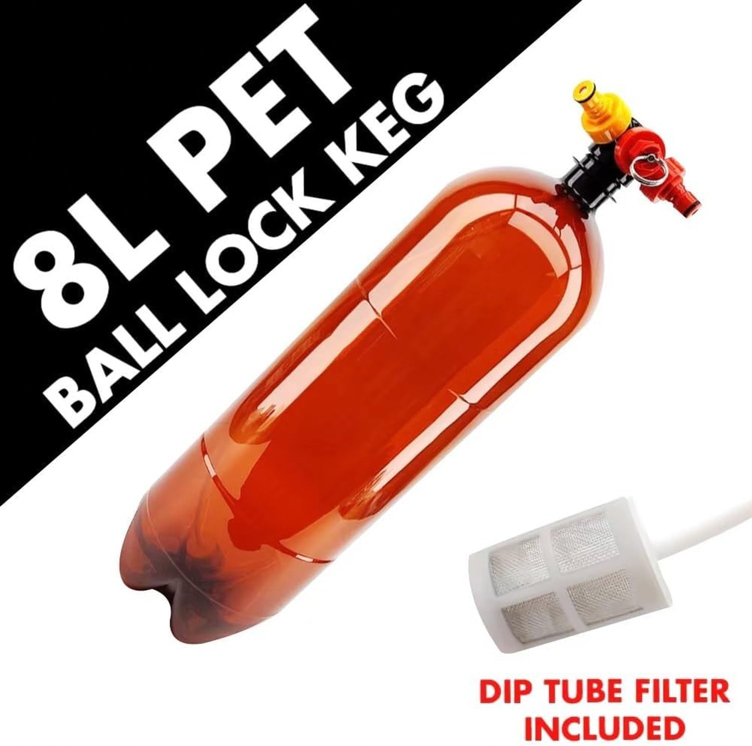 8L beczka PET do warzenia piwa z filtrem