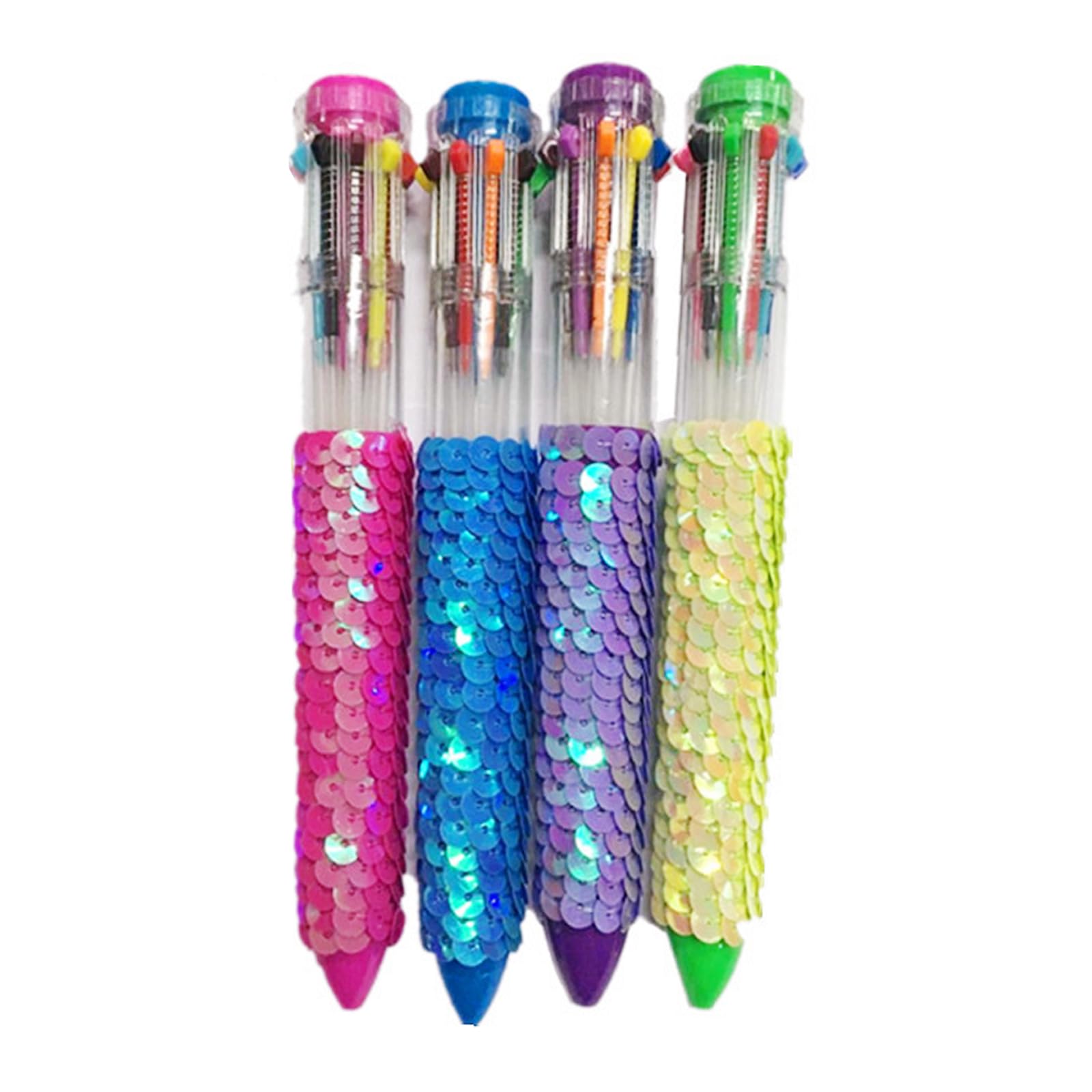 Set De 6 Bolígrafos 10 En 1, 60 Colores En Total, Retráctiles, De Punta Fina, Ideales Para Escuela, Oficina Y Diarios
