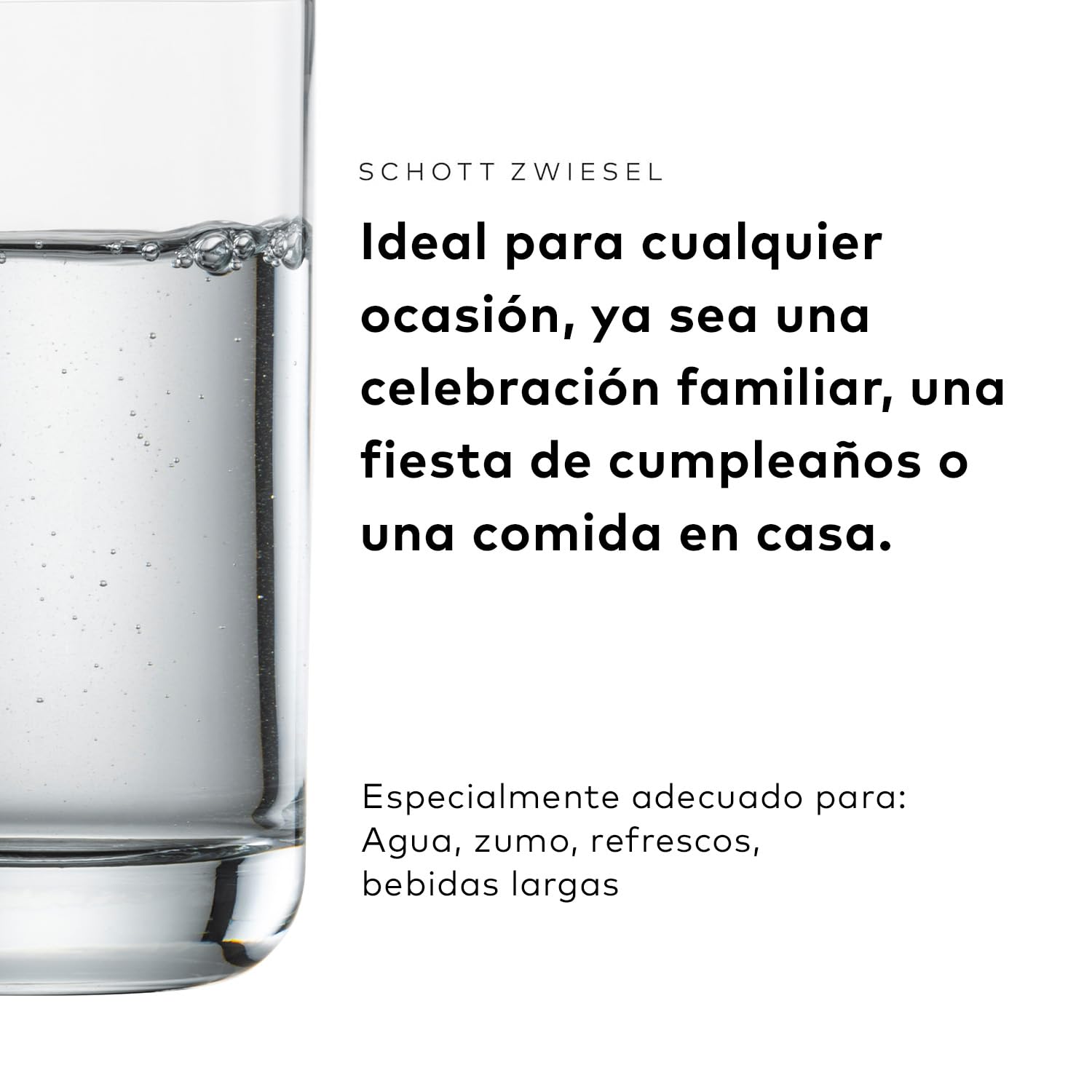 SCHOTT ZWIESEL Vaso Allround Simple (juego de 6), vaso recto para agua o zumo, cristal Tritan apto para lavavajillas, fabricado en Alemania (Art. nº 123661)