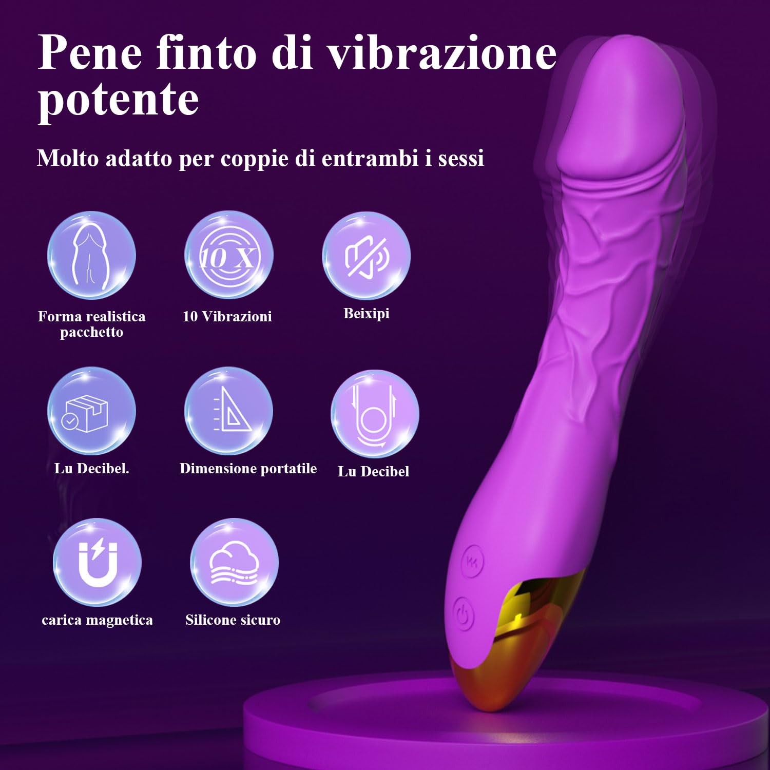 Vibratore clitoride per donna professionale 10 modalità Sex toys Dildo realistico stimolatore